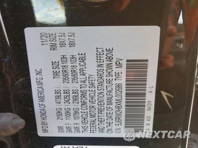Zdjęcie 14 z 14 samochodu: 2021 HONDA CR-V EXL VIN:5J6RW2H8XML002686 - miniatura