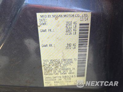 Zdjęcie 12 z 12 samochodu: 2015 NISSAN ALTIMA 2.5 S VIN:1N4AL3AP7FN380285 - miniatura