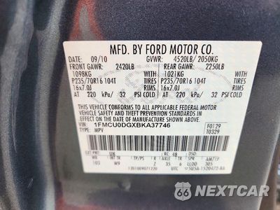 Zdjęcie 13 z 13 samochodu: 2011 FORD ESCAPE XLT VIN:1FMCU0DGXBKA37746 - miniatura