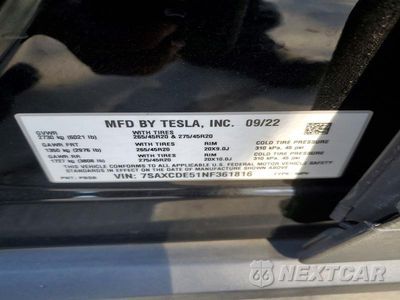 Zdjęcie 13 z 13 samochodu: 2022 TESLA MODEL X VIN:7SAXCDE51NF361816 - miniatura