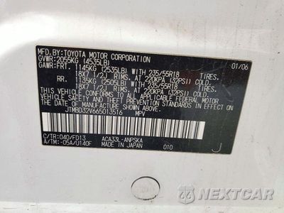 Zdjęcie 13 z 13 samochodu: 2006 TOYOTA RAV4 SPORT VIN:JTMBD32V665013516 - miniatura