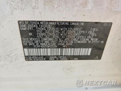 Zdjęcie 13 z 13 samochodu: 2012 TOYOTA RAV4 LIMITED VIN:2T3YF4DV7CW125284 - miniatura