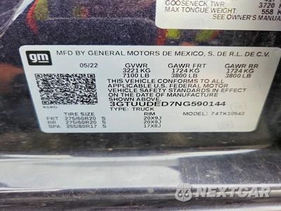 Zdjęcie 13 z 13 samochodu: 2022 GMC SIERRA K1500 SLT VIN:3GTUUDED7NG590144 - miniatura