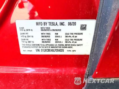 Zdjęcie 12 z 12 samochodu: 2020 TESLA MODEL X VIN:5YJXCBE46LF284026 - miniatura