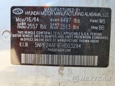 Zdjęcie 12 z 12 samochodu: 2015 HYUNDAI SONATA SE VIN:5NPE24AF4FH003294 - miniatura