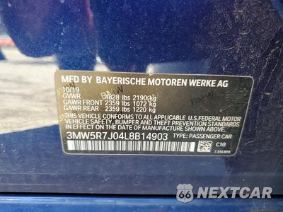 Zdjęcie 12 z 12 samochodu: 2020 BMW 330XI VIN:3MW5R7J04L8B14903 - miniatura