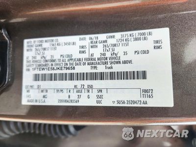 Zdjęcie 12 z 12 samochodu: 2018 FORD F150 SUPERCREW VIN:1FTEW1E58JKE79658 - miniatura