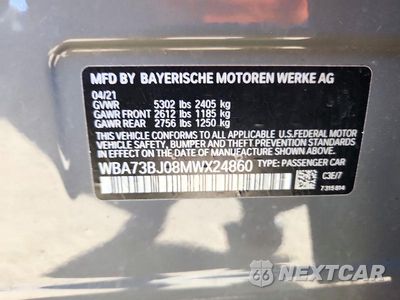 Zdjęcie 12 z 12 samochodu: 2021 BMW 540 XI VIN:WBA73BJ08MWX24860 - miniatura