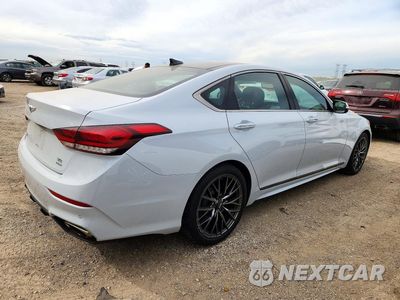 Trzecie zdjęcie samochodu z tyłu: 2020 GENESIS G80 3.8 VIN:KMTFN4JE8LU329413 - miniatura