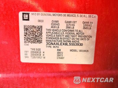 Zdjęcie 13 z 13 samochodu: 2020 CHEVROLET EQUINOX LT VIN:3GNAXLEX8LS553930 - miniatura