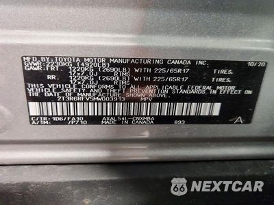 Zdjęcie 13 z 13 samochodu: 2021 TOYOTA RAV4 HYBRID XLE VIN:2T3R6RFV5MW003913 - miniatura