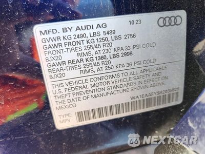Zdjęcie 14 z 14 samochodu: 2024 AUDI Q5 PREMIUM PLUS 45 VIN:WA1EAAFY5R2035828 - miniatura