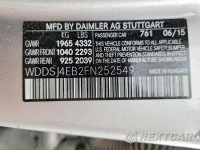 Zdjęcie 12 z 12 samochodu: 2015 MERCEDES-BENZ CLA 250 VIN:WDDSJ4EB2FN252549 - miniatura