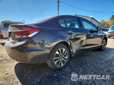 Trzecie zdjęcie samochodu z tyłu: 2013 HONDA CIVIC EX VIN:19XFB2F86DE270344 - miniatura