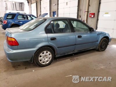 Trzecie zdjęcie samochodu z tyłu: 2000 HONDA CIVIC LX VIN:1HGEJ6678YL043524 - miniatura