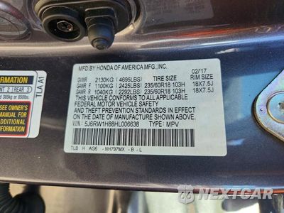 Zdjęcie 13 z 13 samochodu: 2017 HONDA CR-V EXL VIN:5J6RW1H88HL006638 - miniatura