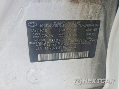 Zdjęcie 13 z 13 samochodu: 2018 HYUNDAI ELANTRA SE VIN:5NPD74LF7JH330758 - miniatura