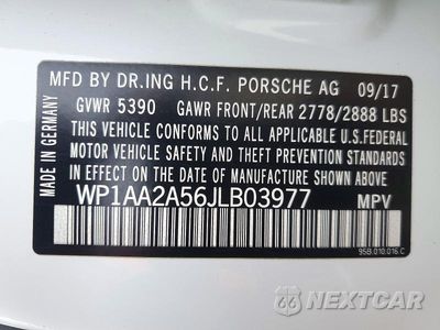 Zdjęcie 13 z 13 samochodu: 2018 PORSCHE MACAN VIN:WP1AA2A56JLB03977 - miniatura
