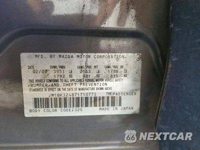 Zdjęcie 12 z 12 samochodu: 2007 MAZDA 3 S VIN:JM1BK324871710773 - miniatura