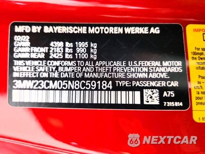 Zdjęcie 12 z 12 samochodu: 2022 BMW 230I VIN:3MW23CM05N8C59184 - miniatura