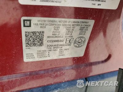 Zdjęcie 13 z 13 samochodu: 2019 CHEVROLET EQUINOX LT VIN:2GNAXKEV4K6142322 - miniatura