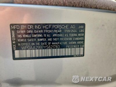 Zdjęcie 12 z 12 samochodu: 2000 PORSCHE 911 CARRERA 2 VIN:WP0AA2997YS621783 - miniatura