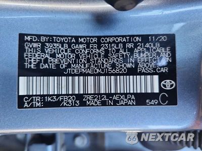 Zdjęcie 12 z 12 samochodu: 2021 TOYOTA COROLLA LE VIN:JTDEPMAE0MJ156820 - miniatura