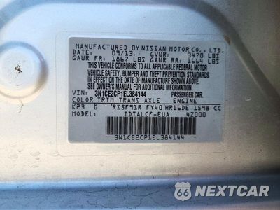 Zdjęcie 12 z 12 samochodu: 2014 NISSAN VERSA NOTE S VIN:3N1CE2CP1EL384144 - miniatura