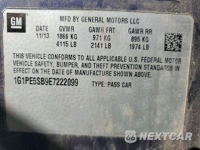 Zdjęcie 12 z 12 samochodu: 2014 CHEVROLET CRUZE LT VIN:1G1PE5SB9E7222099 - miniatura