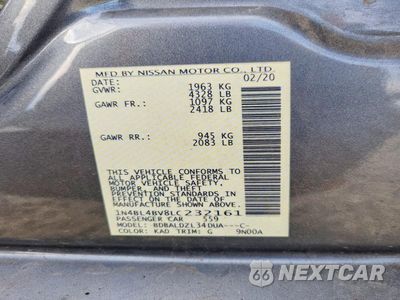 Zdjęcie 12 z 12 samochodu: 2020 NISSAN ALTIMA S VIN:1N4BL4BV8LC232161 - miniatura