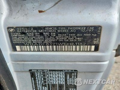 Zdjęcie 12 z 12 samochodu: 1998 BMW 323 IS AUTOMATIC VIN:WBABF8321WEH61182 - miniatura