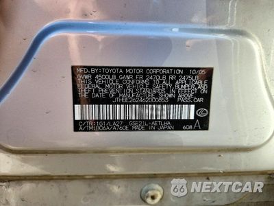 Zdjęcie 12 z 12 samochodu: 2006 LEXUS IS 350 VIN:JTHBE262462000853 - miniatura
