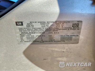 Zdjęcie 12 z 12 samochodu: 2015 CHEVROLET EQUINOX LS VIN:2GNALAEK3F1110797 - miniatura