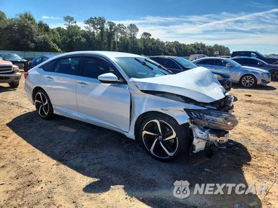 Czwarte zdjęcie samochodu z boku: 2019 HONDA ACCORD SPORT VIN:1HGCV1F35KA031619 - miniatura