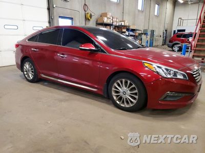 Czwarte zdjęcie samochodu z boku: 2015 HYUNDAI SONATA LIMITED VIN:5NPE34AF8FH254817 - miniatura