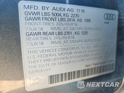 Zdjęcie 14 z 14 samochodu: 2017 AUDI A4 ALLROAD PREMIUM VIN:WA17NAF49HA101859 - miniatura