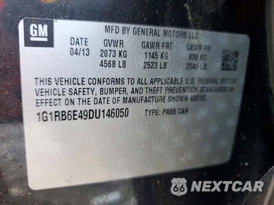 Zdjęcie 12 z 12 samochodu: 2013 CHEVROLET VOLT VIN:1G1RB6E49DU146050 - miniatura