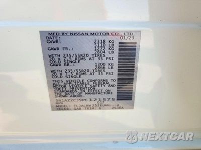 Zdjęcie 14 z 14 samochodu: 2023 NISSAN MURANO SL VIN:5N1AZ2CJ9PC121575 - miniatura