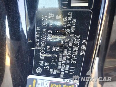 Zdjęcie 12 z 12 samochodu: 2017 KIA FORTE LX VIN:3KPFK4A74HE098170 - miniatura