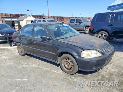Czwarte zdjęcie samochodu z boku: 2000 HONDA CIVIC LX VIN:JHMEJ6677YS008878 - miniatura
