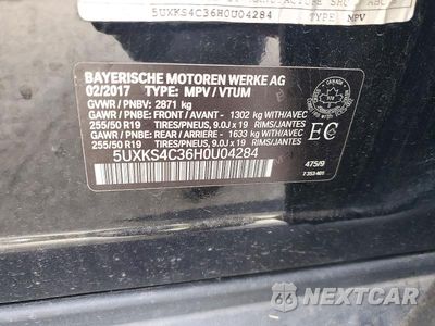 Zdjęcie 13 z 13 samochodu: 2017 BMW X5 XDRIVE35D VIN:5UXKS4C36H0U04284 - miniatura