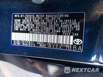 Zdjęcie 13 z 13 samochodu: 2019 TOYOTA COROLLA LE VIN:5YFBURHE2KP947504 - miniatura
