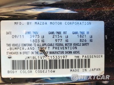 Zdjęcie 12 z 12 samochodu: 2012 MAZDA 3 I VIN:JM1BL1V79C1533197 - miniatura