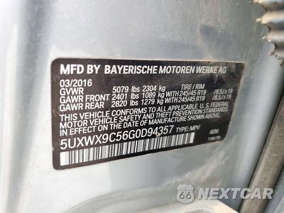 Zdjęcie 13 z 13 samochodu: 2016 BMW X3 XDRIVE28I VIN:5UXWX9C56G0D94357 - miniatura