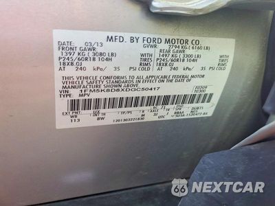 Zdjęcie 12 z 12 samochodu: 2013 FORD EXPLORER XLT VIN:1FM5K8D8XDGC50417 - miniatura