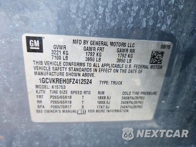 Zdjęcie 12 z 12 samochodu: 2015 CHEVROLET SILVERADO K1500 LT VIN:1GCVKREH0FZ412524 - miniatura