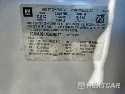 Zdjęcie 12 z 12 samochodu: 2013 CHEVROLET EQUINOX LT VIN:2GNALDEK4D6276747 - miniatura