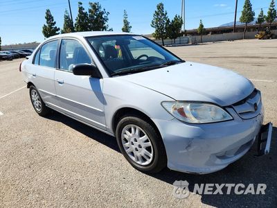 Czwarte zdjęcie samochodu z boku: 2005 HONDA CIVIC LX VIN:JHMES16585S007460 - miniatura