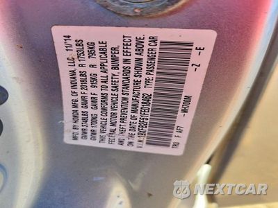 Zdjęcie 12 z 12 samochodu: 2015 HONDA CIVIC LX VIN:19XFB2F51FE018462 - miniatura