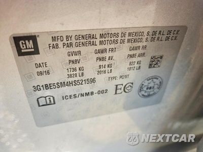 Zdjęcie 12 z 12 samochodu: 2017 CHEVROLET CRUZE LT VIN:3G1BE5SM4HS521596 - miniatura